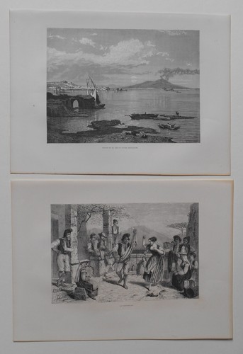 Napoli dintorni otto stampe - napoli, e