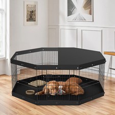 VEVOR Recinti per Cani Pieghevole 8 Pannelli 61 cm Tappetino Copertura Interno