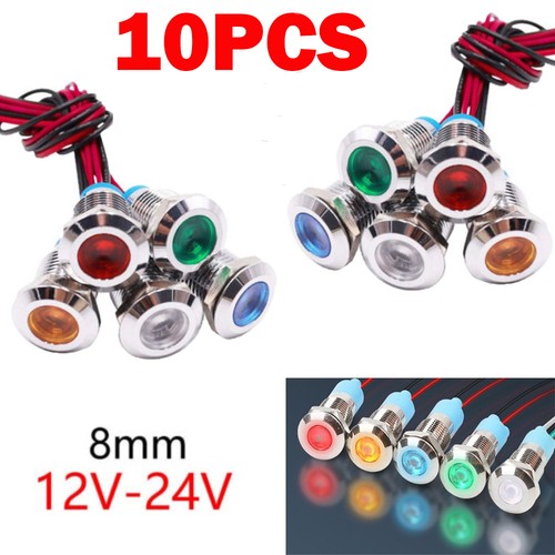 10pcs 8mm 24v led - 1/2",
