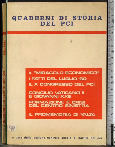 Quaderni storia del - quaderni, pci.