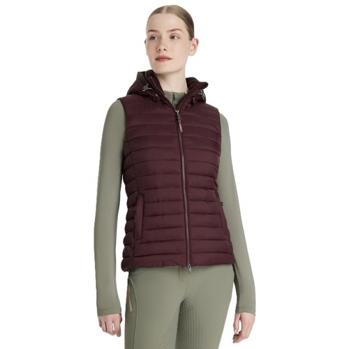 Gilet imbottito con cappuccio