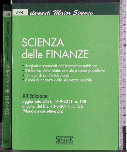Scienza delle finanze vv - finanze., aa.vv