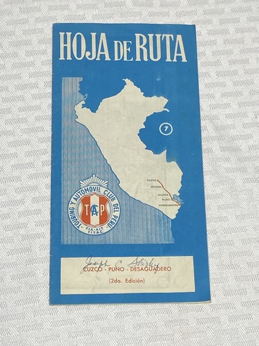 Vintage perù hoja ruta - hoja, de