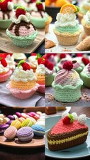 Dolci  cupcake uncinetto fatti a mano crochet handmade