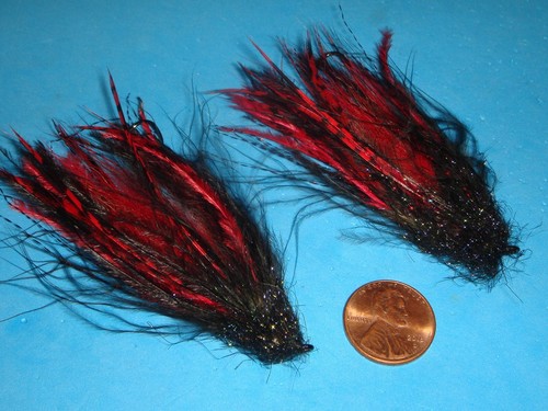 Fly fishing flies nero rosso - fishing,