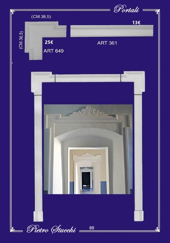 Portale gesso cornice - in,