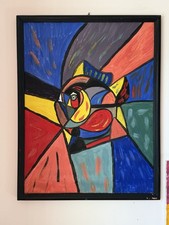 Quadro Pesce Cubismo Picasso Olio 50x70