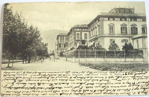 1901 antica cartolina spezia - antica,