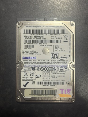 Samsung spinpoint hm080ii - spinpoint, 80