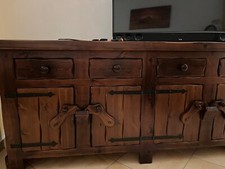 Buffet in legno stile anni 4 Legno scuro con 3 cassetti .