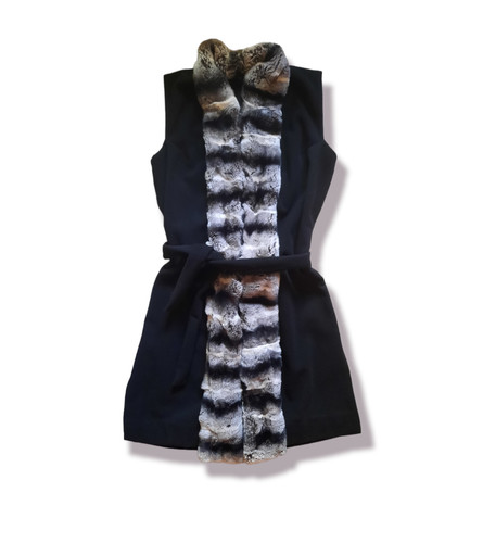 Cardigan lana nero gilet
