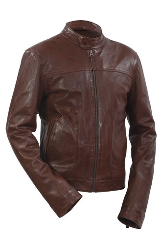 Giacca slim fit - pelle, di