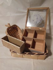 Lotto 4 scatole cestini contenitori per tè the spezie ed altro ottimo stato