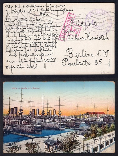 Austria croazia pola - pola, ww1