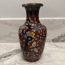 Vaso cloisonné cinese vintage