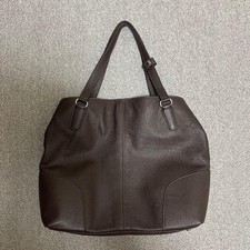 Borsa tote StefanoMano in pelle marrone scuro donna shopping tracolla usata