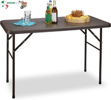Esterno Tavolo da Campeggio Pieghevole Bastian, Rettangolare 74x121,5x61,5, Tavo