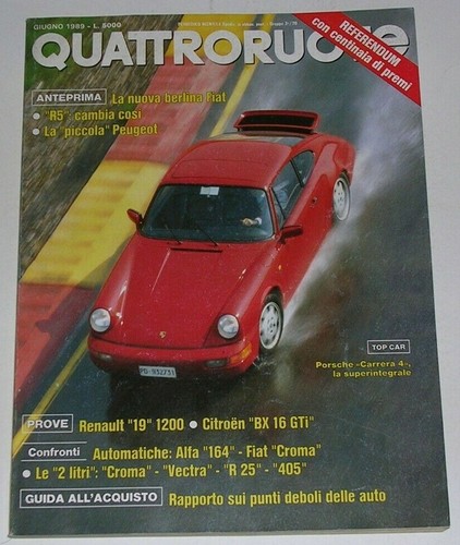Quattroruote 1989 porsche - quattroruote, 6/1989