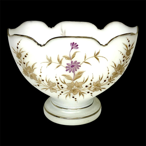 Vase ancien opaline - en, blanche