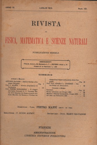 Rivista fisica matematica - rivista, di