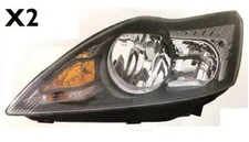 COPPIA FARI PROIETTORI FANALI FORD FOCUS DAL 2007 AL 2010 NERA