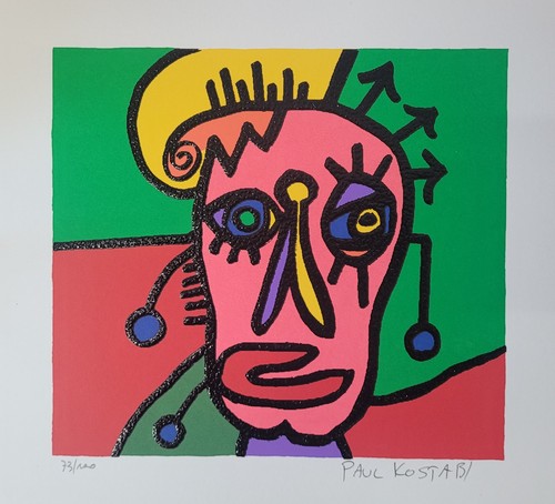 Paul kostabi serigrafia - paul,
