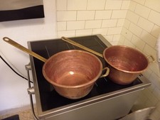 2 Paio,I In Rame Antichi Vintage Paiolo