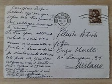 Bernardino Palazzi (Nuoro 1907 – Roma 1986) Pittore / cartolina autografa 