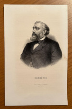 Antica stampa - Leon Gambetta