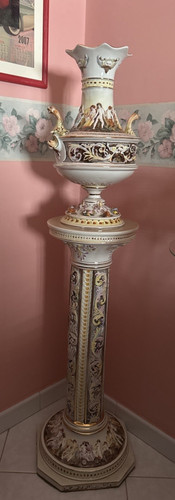 Vaso capodimonte vintage con - vintage,