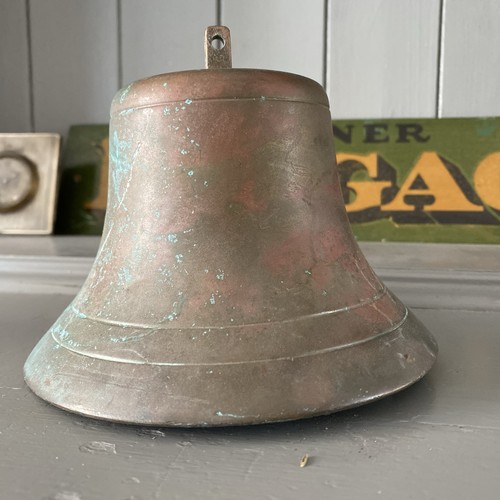 Antique copper bronze bell - antique,