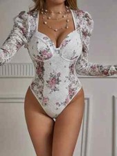 Body con inserto in pizzo a