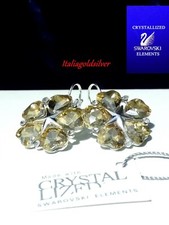 Gioielli Donna Orecchini Argento SWAROVSKI ORIGINALI Stella Cuore Cristallo New
