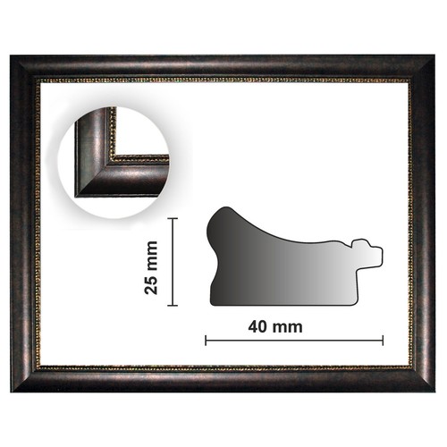 Baroque frame marrone