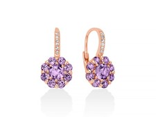 MILUNA ORECCHINI GEMMA DEL CIELO A FIORE MONACHELLA ERD2926 GARANZIA UFFICIALE