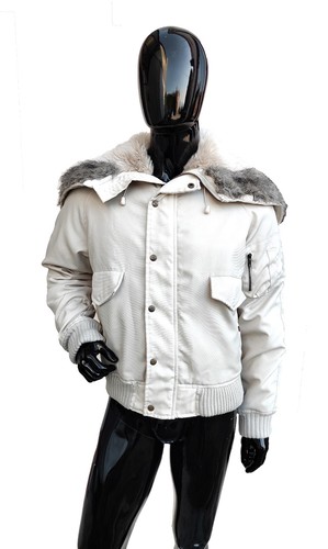 Woolrich short white parka - white,