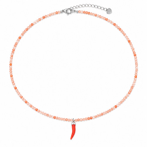 Collana con cristalli - con, di