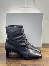 Del Carlo Stivaletto  Pelle Nero Luxury Made In Italy Boot Donna 40