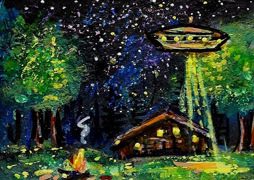 Dipinto originale aceo cabina - originale,