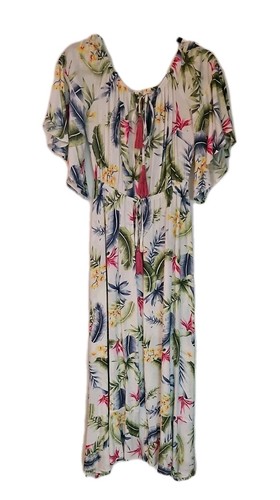 Maxi abito stampa palma - , label
