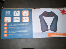 P035 - MASSAGGIATORE CERVICALE SHIATSU ROTANTE COLLO GAMBE GLUTEI SCHIENA CALDO