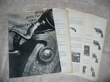 CATALOGO ARMI ANTICHE RARE ARTISTICHE 1971-1972 SCHEDE ALLEGATE PISTOLE FUCILI 