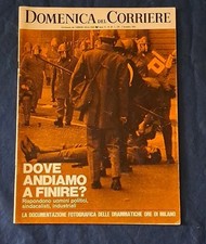 RIVISTA  "DOMENICA DEL CORRIERE" ANNO 71 N.48 DICEMBRE 1969 (DISORDINI A MILANO)