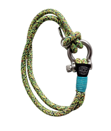 Bracciale tessuto verde - bracciale,