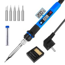 Saldatore a Stagno 80W Kit Saldatura Display a LED Temperatura 180-480°C 5 Punte