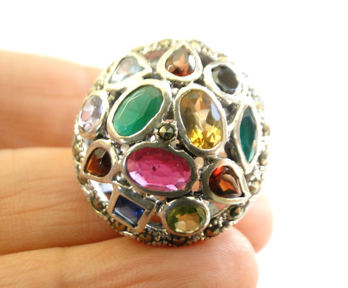 Anello boho cocktail mosaico