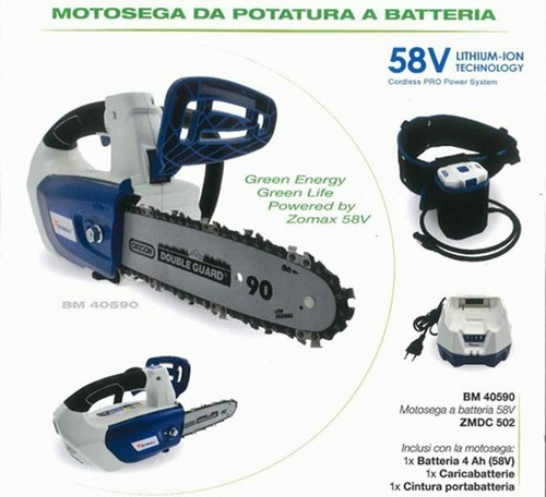 Motosega batteria zomax - a, zmdc