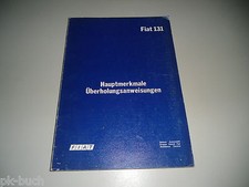Manuale D'Officina Fiat 131 Panorama Caratteristiche Principali Revisione