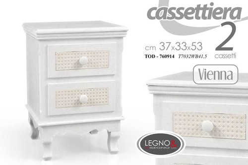 Comodino legno cassetti - comodino,