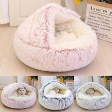Cuccia rotonda per cani gatti peluche gattino nido caldo letto gatto igloo casa grotta